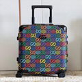       globe trotter GG         canvas large suitcase,      l   age,      bag 16
