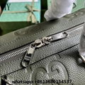 Monogrammed full-grain leather duffle bag for men,travel bag,designer duffle bag 4
