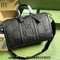Monogrammed full-grain leather duffle bag for men,travel bag,designer duffle bag 18