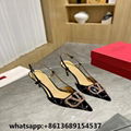 vlogo glow laminated nappa slingback pump,V logo patent leather slingback heels 2