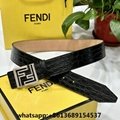squared Ff belt,brown,FF jacquard buckle belt,FF logo plaque belt 16