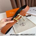 -H BELT BUCKLE REVERSIBLE LEATHER belt,