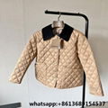          Quilted shell jacket,corduroy collar diamond quilted jacket,         3