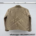          Quilted shell jacket,corduroy collar diamond quilted jacket,         6