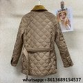          Quilted shell jacket,corduroy collar diamond quilted jacket,         8