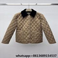          Quilted shell jacket,corduroy collar diamond quilted jacket,         9