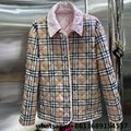          Quilted shell jacket,corduroy collar diamond quilted jacket,         14