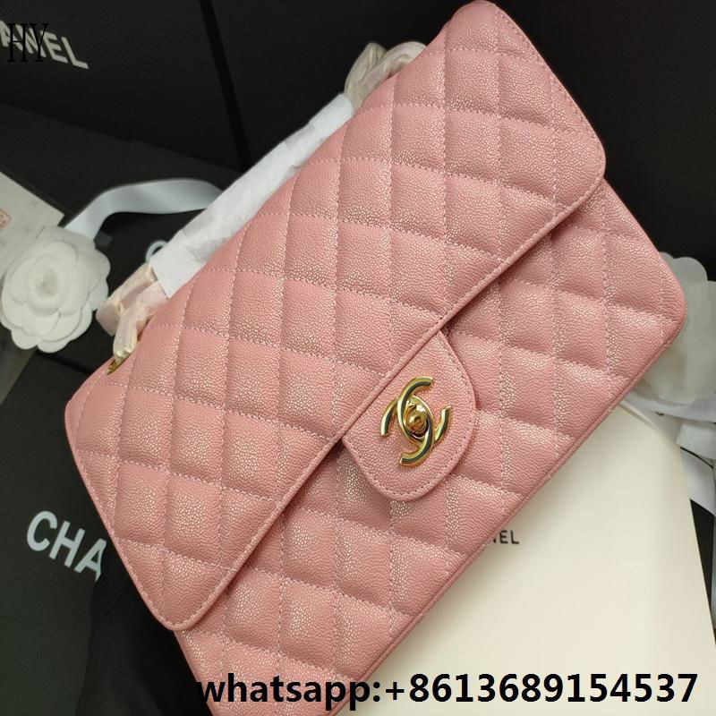  brand CC logo caviar Quilted flap,classic flap bag,wholesale brand women bag 3