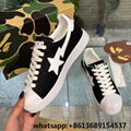 bape shoes black      bape shoes A bathing Ape leather sneakers  4