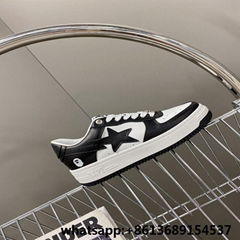 bape shoes black nike bape shoes A bathing Ape leather sneakers 