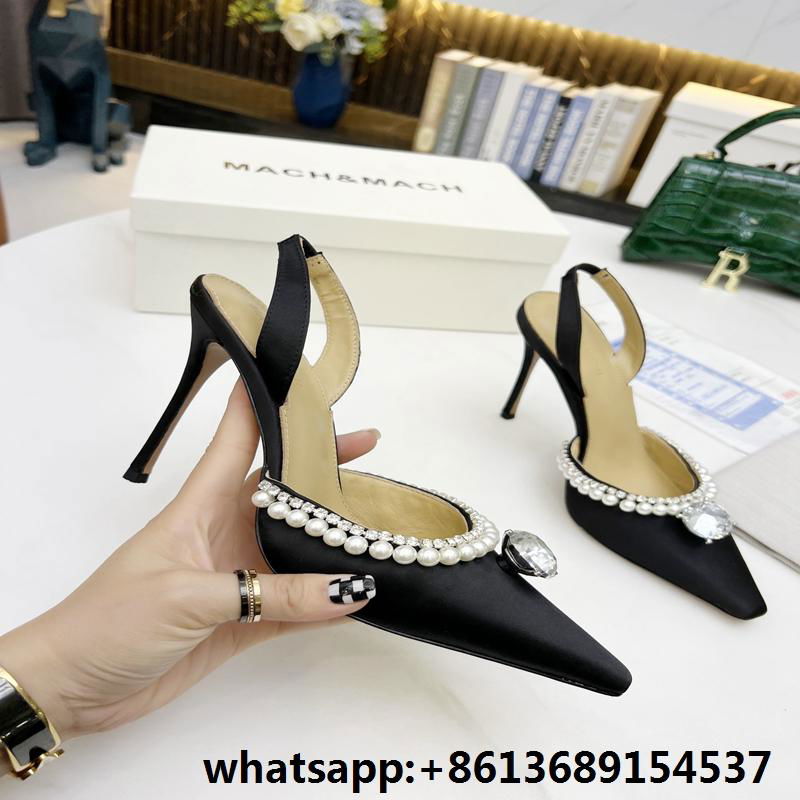 womens mach & mach heels mach and mach pumps double bow crystal heels mach shoes 4
