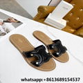        tippi slides        leather sandals        triomphe slides women cheap 6