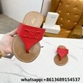        tippi slides        leather sandals        triomphe slides women cheap 7