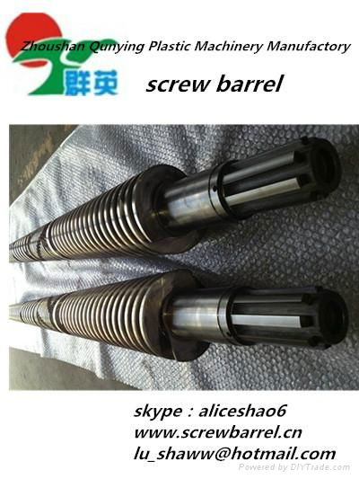 Conical twin PVC sheet screw cylinder for extrusion line