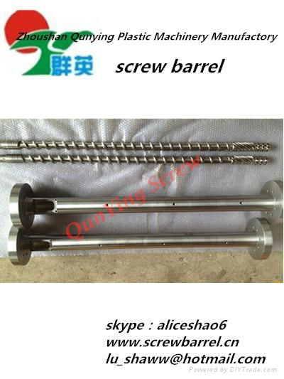 PVC PP PE bimetallic screw barrel for plastic machines screw barrel for bottle
