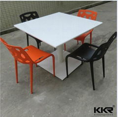 Glacier white acrylic solid surface dinning tables