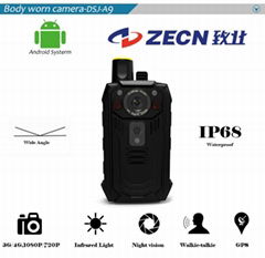 Android 4G CMOS Sensor police body worn camera with wifi gps