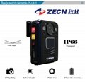Battery powered police body worn camera with long distance night vision