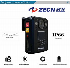 Battery powered police body worn camera