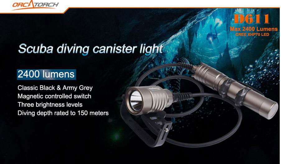  canister dive light D611