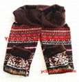 Customize Christmas warm fleece warm fur lined leggings for fashion women  2