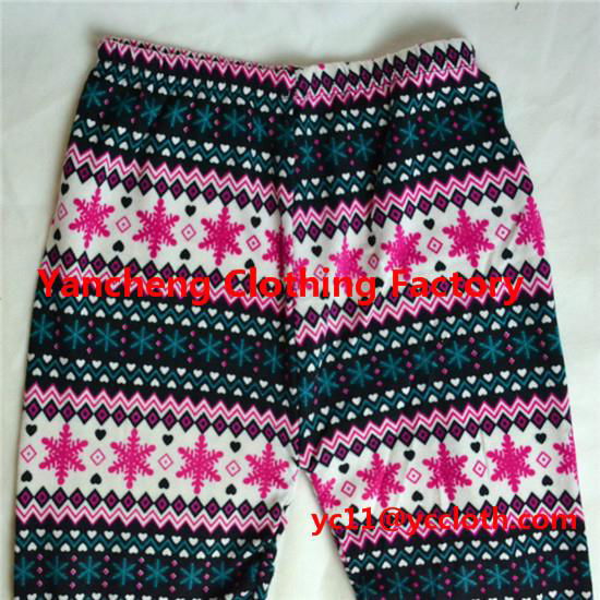 Customize Christmas warm fleece warm fur lined leggings for fashion women  4