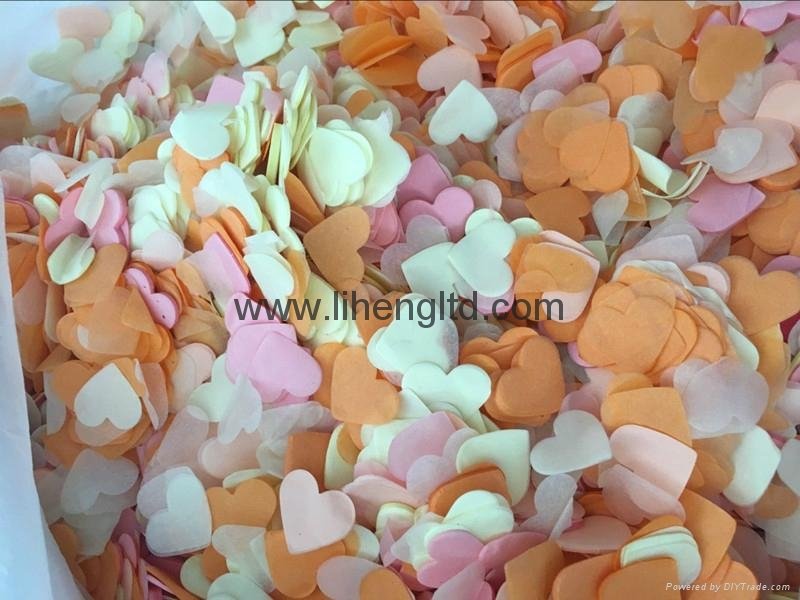 Heart Shaped Tissue Paper Confetti for Wedding