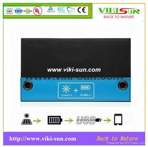 12W 5V portable solar charger with high efficiency 