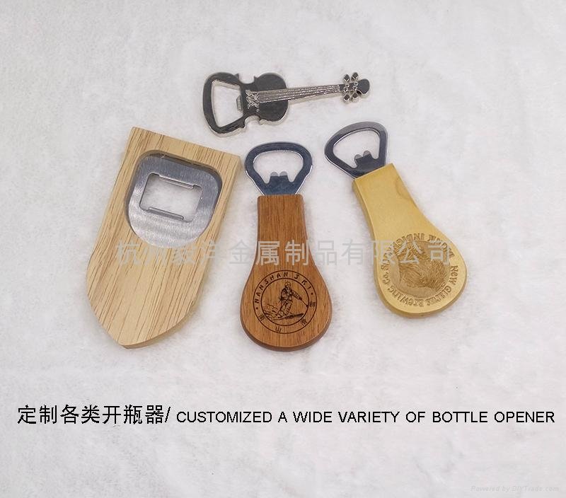 wooden magnetic bottle opener
