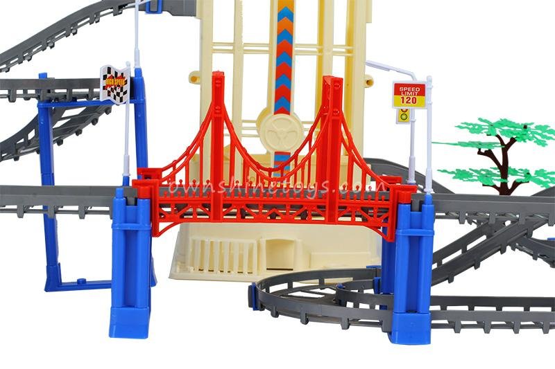 plastic electric diy race track railway toy 3
