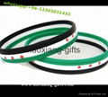 cheap custom silicone bracelets dual layer silicon wristband glow in dark 3