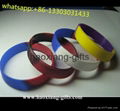 No Minimum Custom Debossed and Ink Filled 1 Inch Silicone Wristband 4