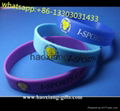 No Minimum Custom Debossed and Ink Filled 1 Inch Silicone Wristband 1