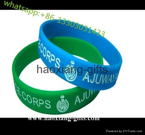 Advertising Top Quality Cheap Silicone Bracelet With Screen Printing logo 2