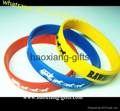 Advertising Top Quality Cheap Silicone Bracelet With Screen Printing logo 5