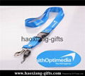 heat transfer printing logo custom yellow lanyard with ID badge holder 1