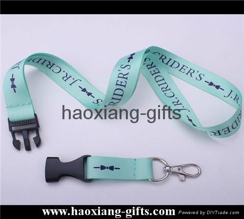 heat transfer printing logo custom yellow lanyard with ID badge holder 3