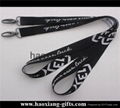 black 20*900mm CMYK Submliamtion polyester lanyard strap with plastic buckle