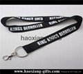 black 20*900mm CMYK Submliamtion polyester lanyard strap with plastic buckle 3