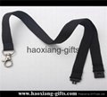 black 20*900mm CMYK Submliamtion polyester lanyard strap with plastic buckle 5