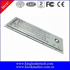 Metal Steel Keyboard with trackball