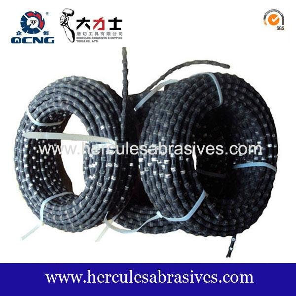 11.5mm Rubber diamond wire saw for granite  quarrying