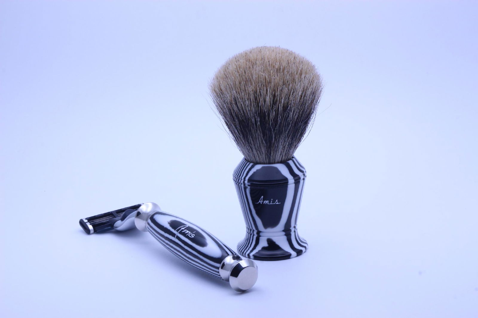 Amis  Hand Crafted 100% Pure Badger Shaving Brush  5