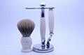 Amis 3 Piece Shaving Set TAOS007 Shaving Brush Razor Stand 4