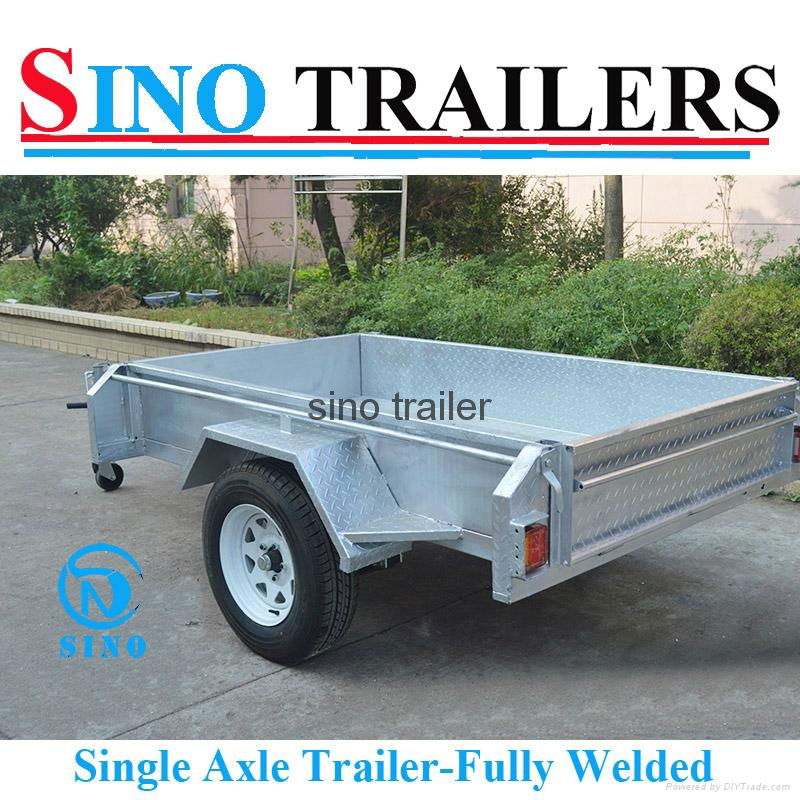 Australian Market Fully Welded Single Axle Box Trailer with Cage 2