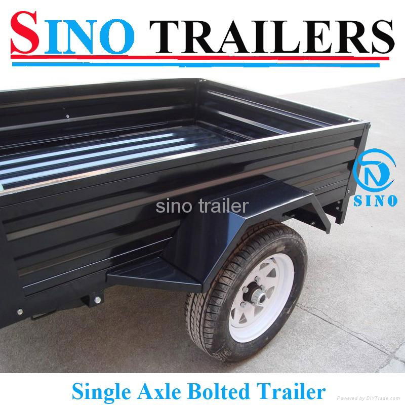 Australian 7x5 Powder Coating Light duty Box Trailer 4