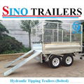 10X6 FT Galvanised Hydraulic Tipping Box Trailer with Cage 1