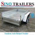 Wholesale 2t  Galvanized Tandem Box Trailer 1