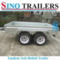 Wholesale 2t  Galvanized Tandem Box Trailer 2