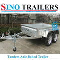 Wholesale 2t  Galvanized Tandem Box Trailer 3